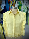 Yellow Lace Buttom Top