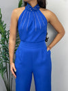 Royal Blue Halter Jumpsuit