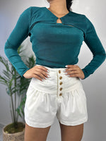 Shine Teal Blouse