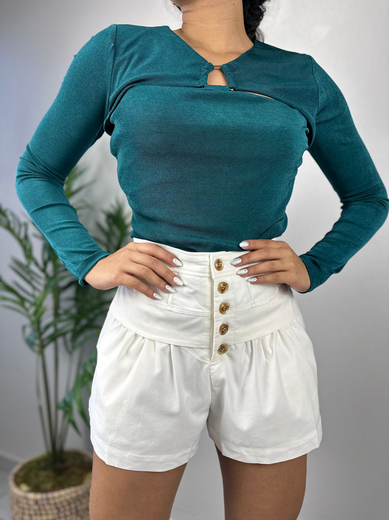 Shine Teal Blouse