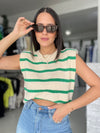 Green Stripes Top