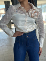 Ivory Flower Blouse