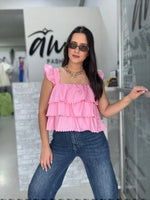 Pink Ruffles Top