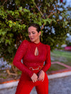 Red Sequins Bodysuit