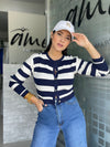 Navy Stripes Cardigan