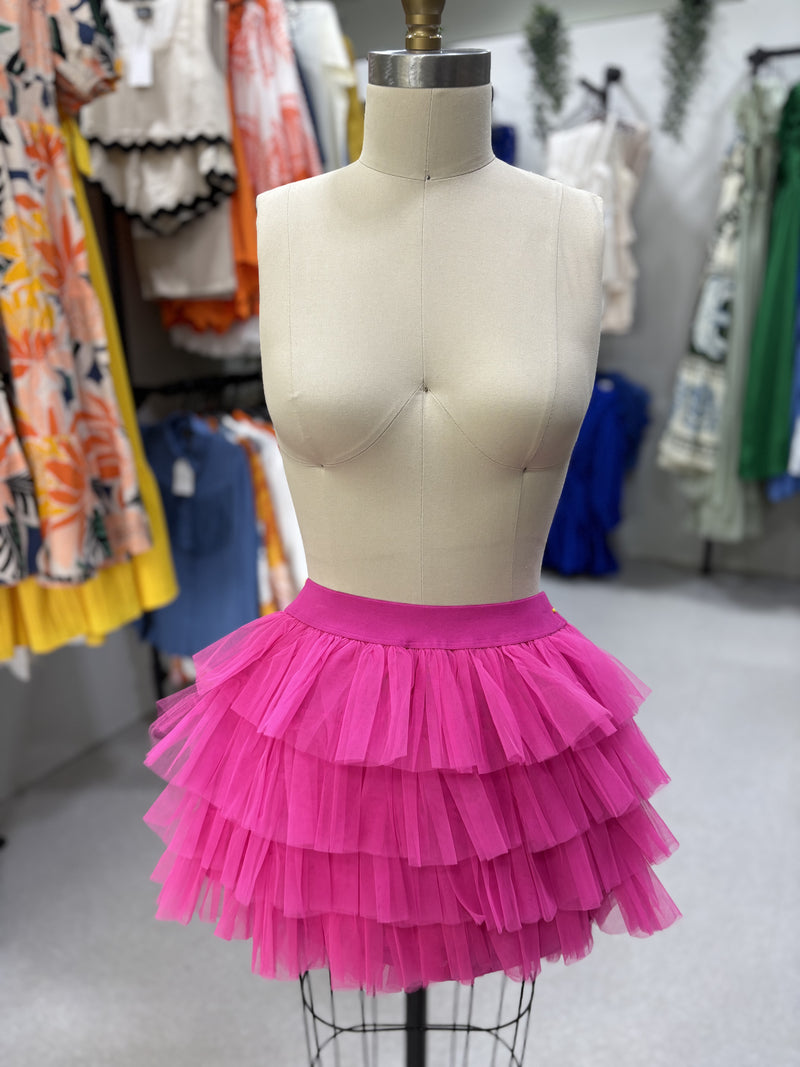 Fuchsia Tull Skirt