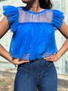 Royal Blue Tull Top