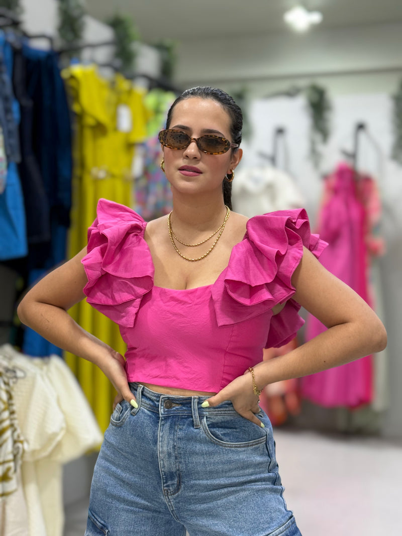 Fuchsia Statement Top