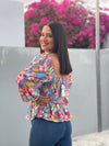 Floral Peplum Blouse