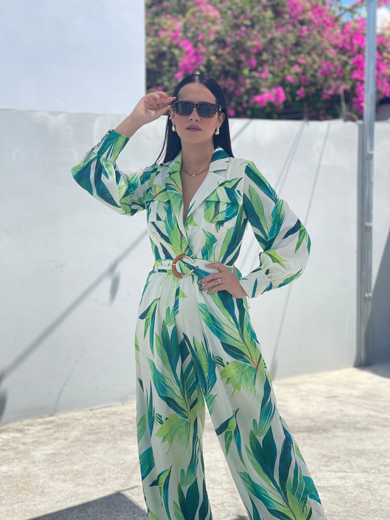 Green Tropical Jumpsuit