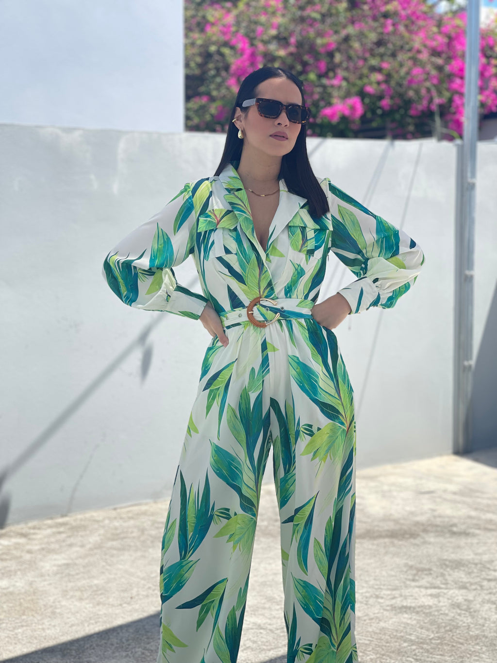 Green Tropical Jumpsuit