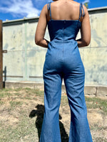 Flare Denim Jumpsuit