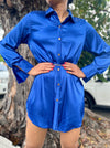 Royal Blue Satin Dress