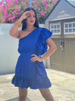 Royal Blue One Shoulder Dress