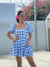 Blue Gingham Romper