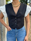 Puffy Black & White Vest