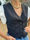 Puffy Black & White Vest