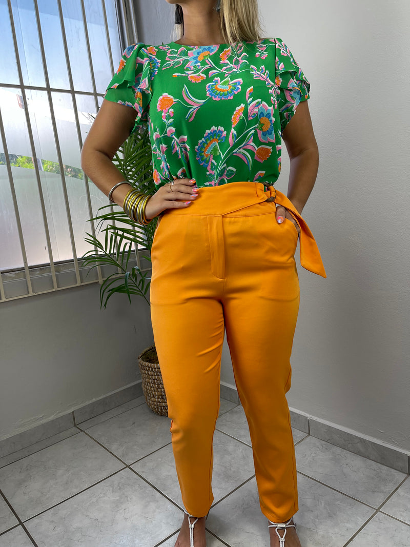 Orange Pencil Pant