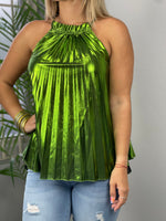 Green Metallic Blouse