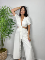 White Palazzo Jumpsuit