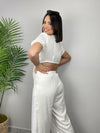 White Palazzo Jumpsuit