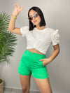 Green Satin Short Pant