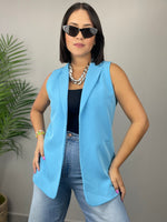 Sky Blue Vest Blazer