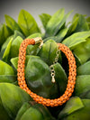 Orange Mesh Chain Bracelet