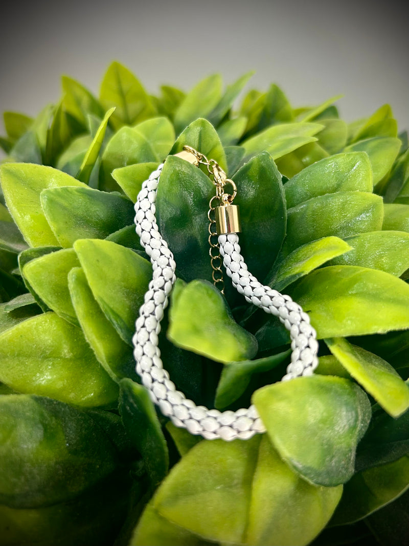 White Mesh Chain Bracelet