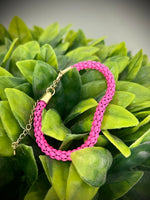 Pink Mesh Chain Bracelet