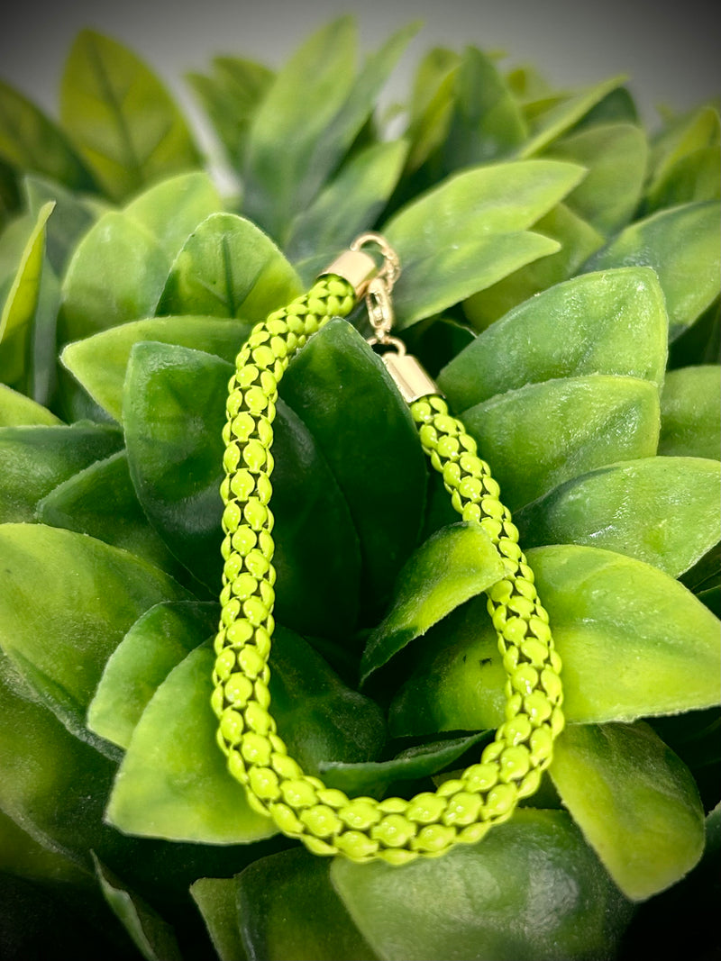 Green Mesh Chain Bracelet