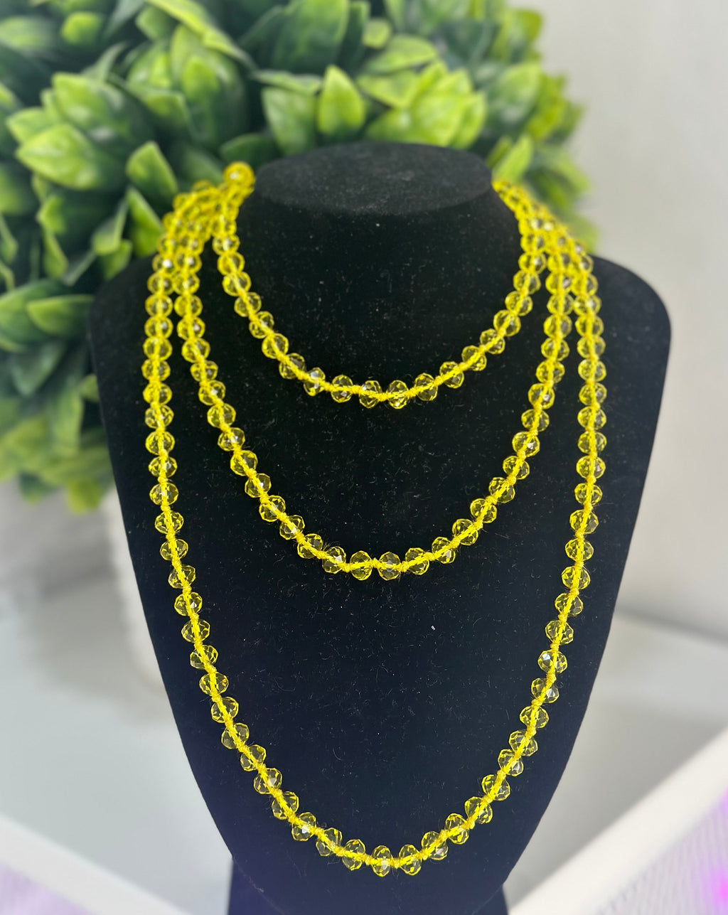 Neon Yellow Strand Necklace