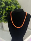 Orange Mesh Chain Necklace