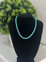 Blue Mesh Chain Necklace