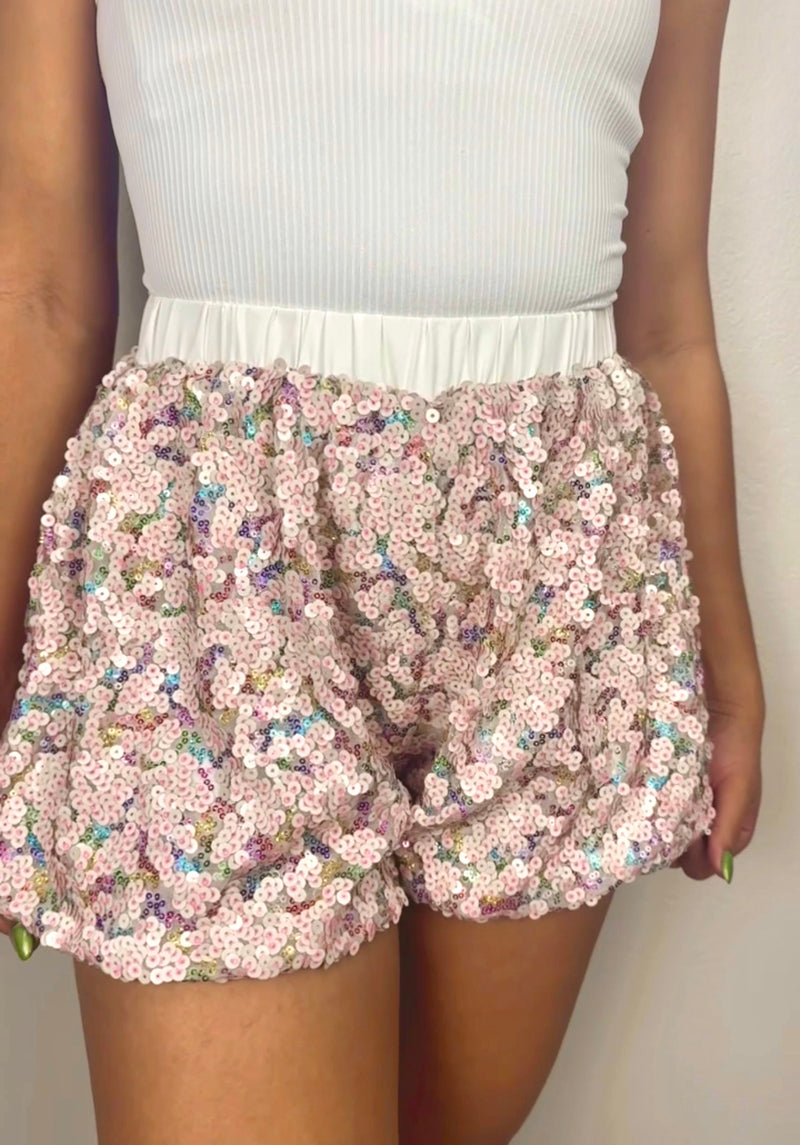 Sequins Pink Short