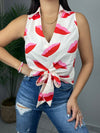 Red And Pink Kisses Blouse