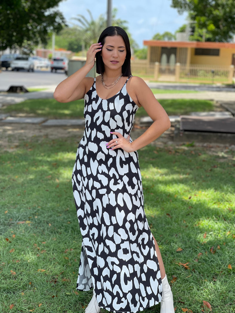 Black And White Maxi Dress