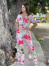 Pink Printed Jumpsuit