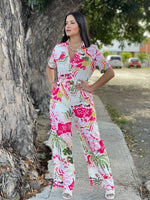 Pink Printed Jumpsuit