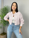 Pink Stripes Crop Shirt