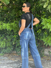 Denim Cargo Overall