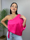 Pink One Shoulder Blouse