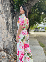 Pink Printed Jumpsuit