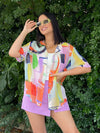 Multicolor Chiffon Blouse