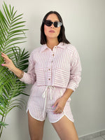 Pink Stripes Short