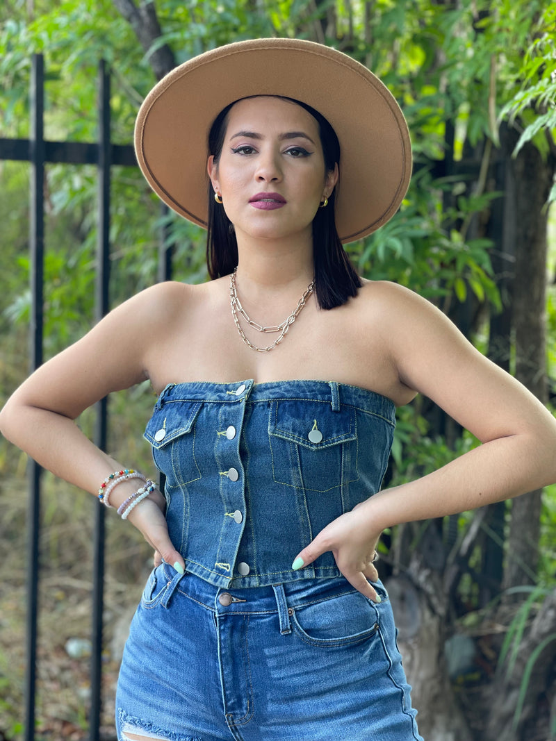 Denim Crop Top