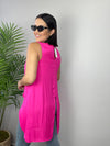 Hot Pink Asimetric Blouse