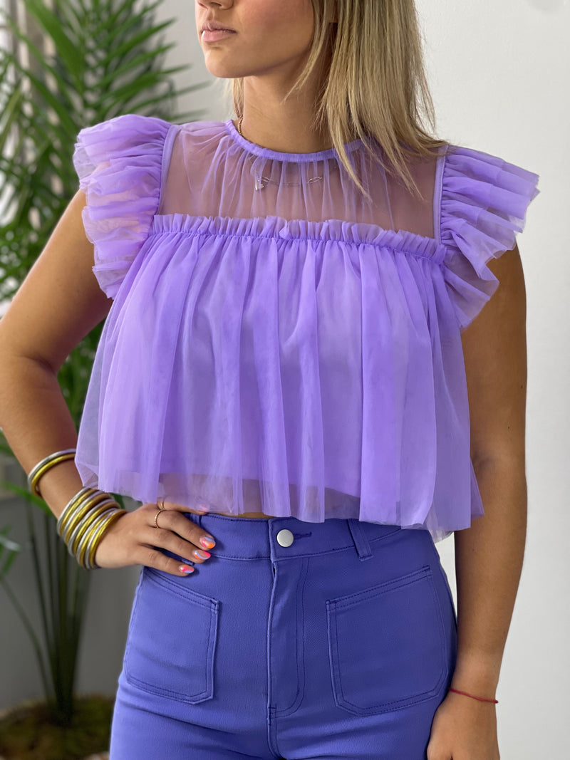 Lavander Tull Top