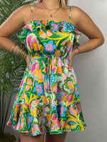 Green Tropical Short Dress