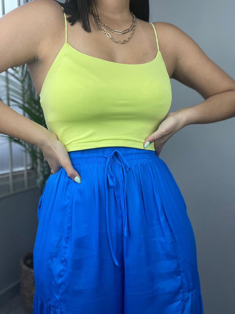 Lime Basic Crop Top